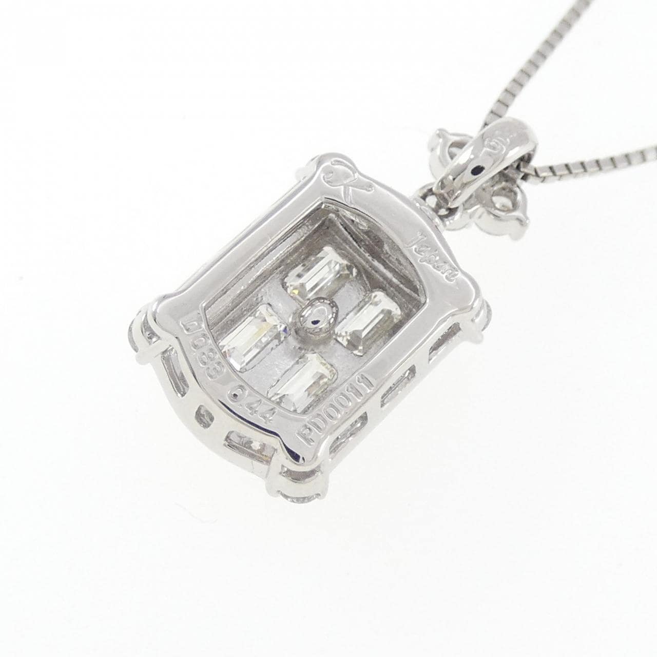 PT900/PT850 ピンクダイヤモンド ネックレス 0.011CT