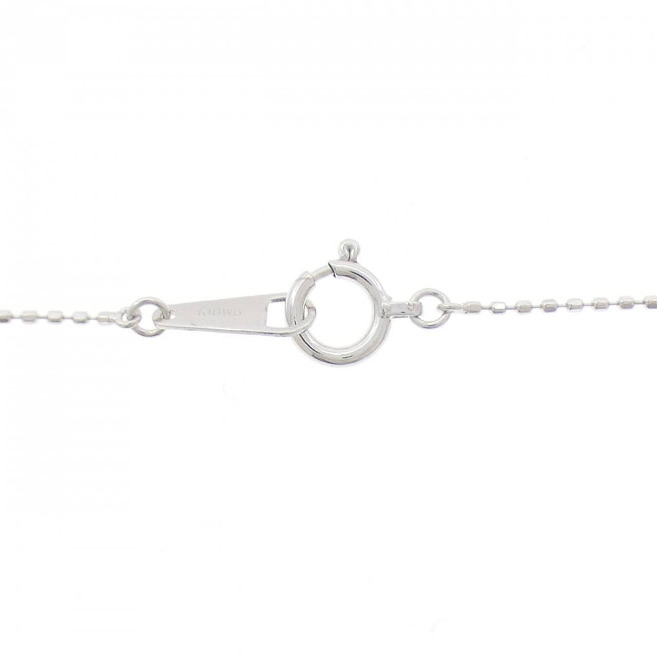 K18WG クロス ダイヤモンド ネックレス 0.10CT