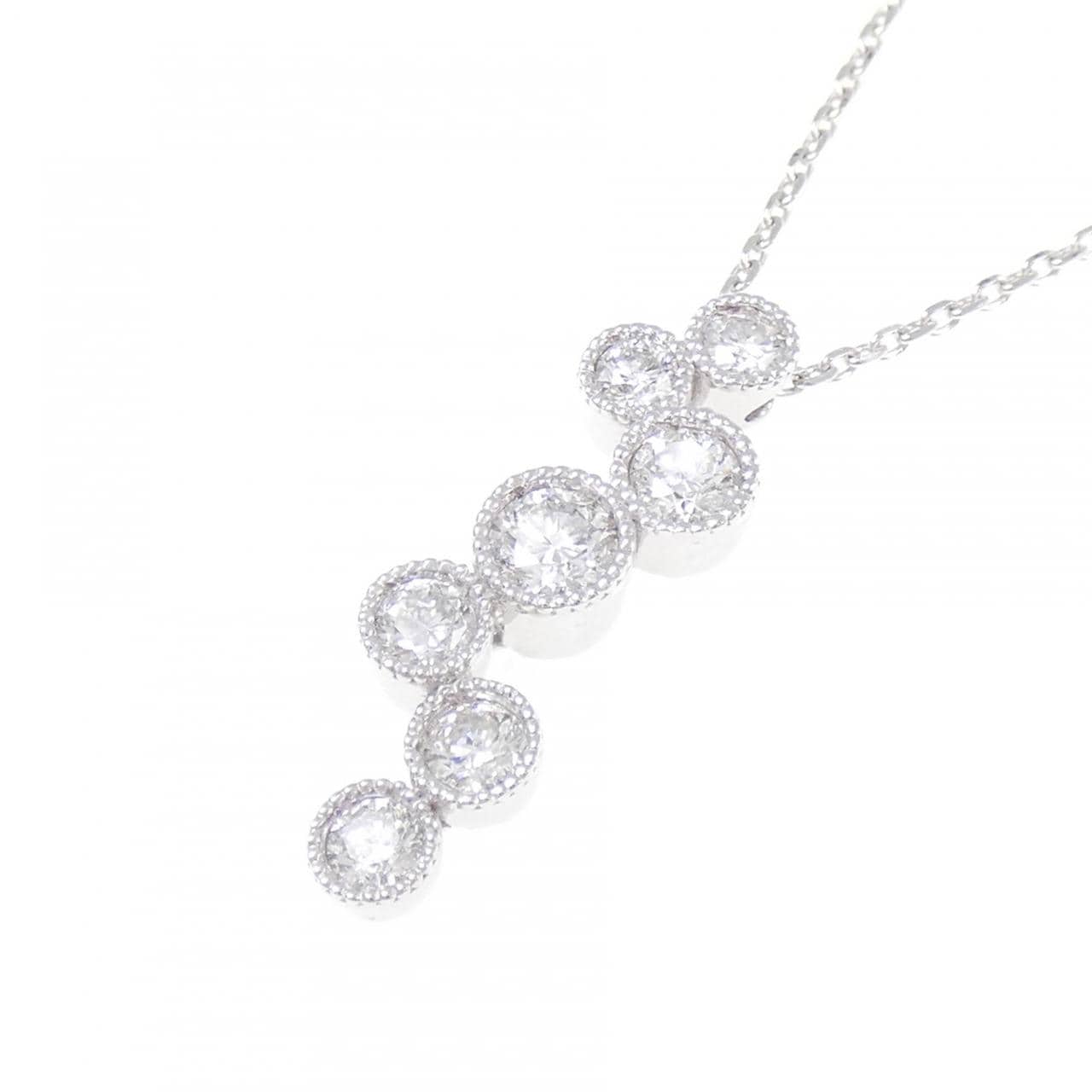K18WG ダイヤモンド ネックレス 0.70CT