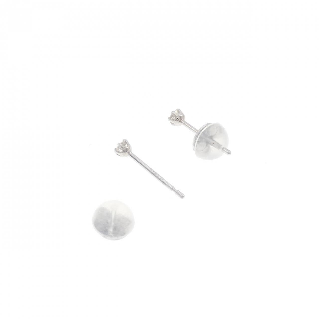 PT950/PT900 ソリティア ダイヤモンド ピアス 0.08CT