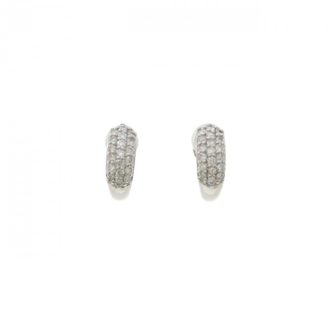PT900 パヴェ ダイヤモンド イヤリング 0.50CT