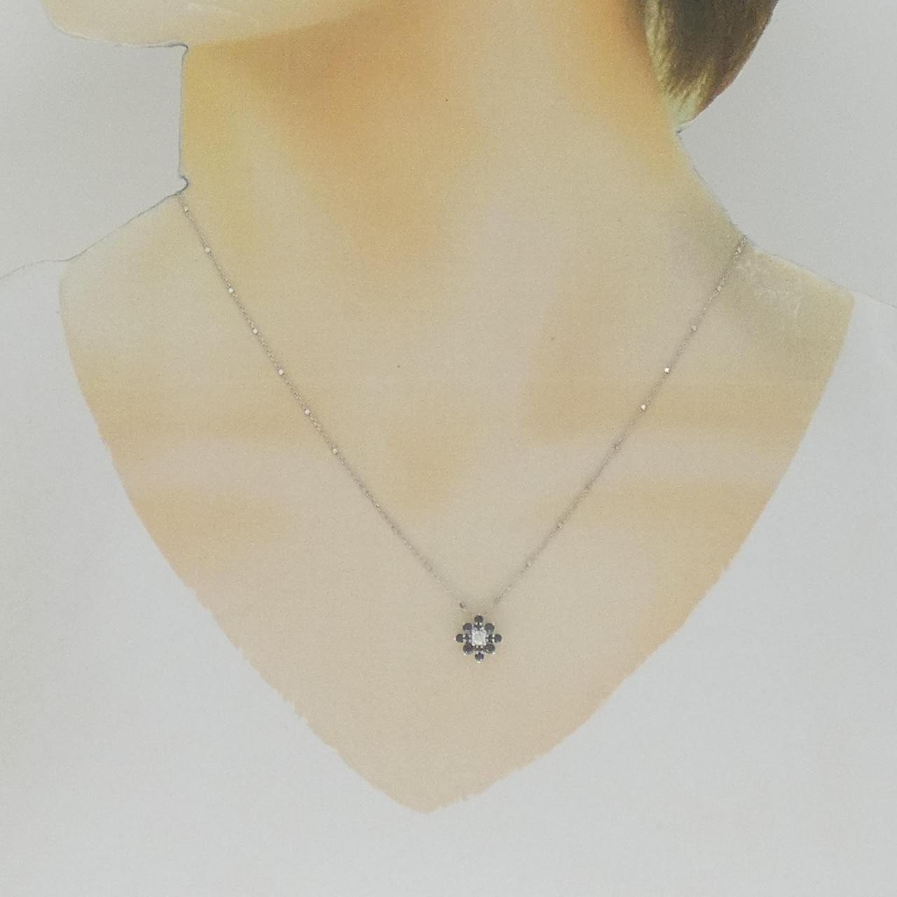 K18WG ダイヤモンド ネックレス 0.06CT