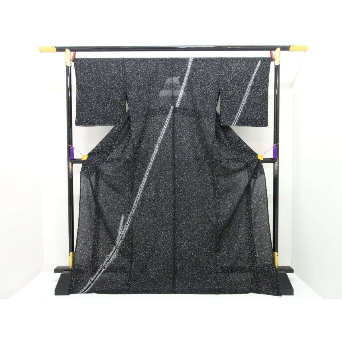 【未使用品】単衣　駒絽訪問着　友禅金彩加工