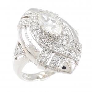750WG ダイヤモンド リング 0.77CT