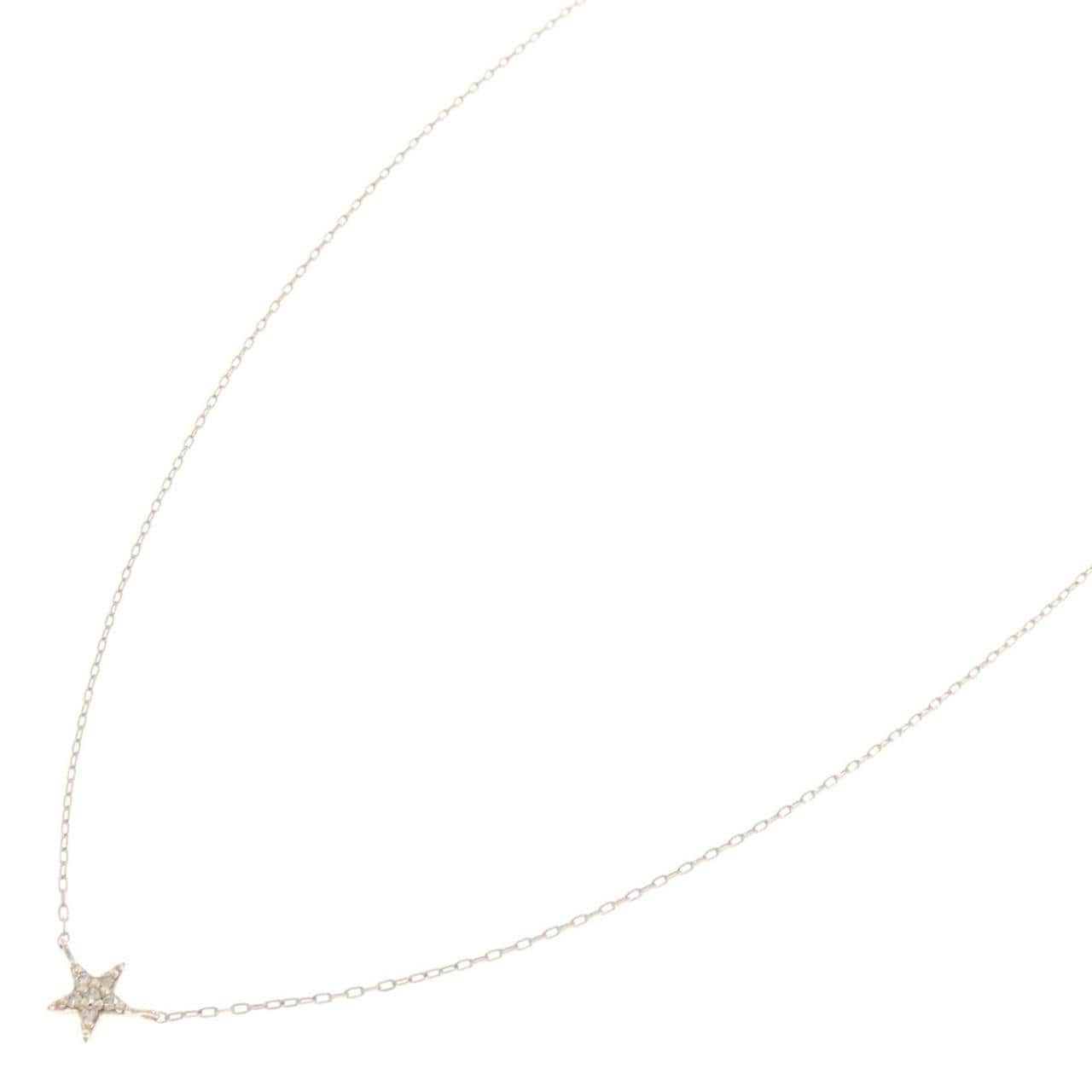 K10YG スター ダイヤモンド ネックレス 0.03CT
