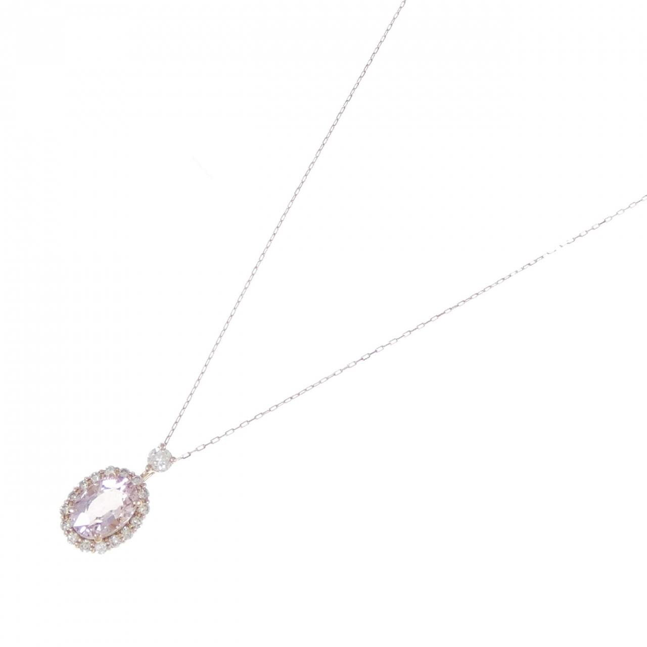 【新品】K18PG モルガナイト ネックレス 0.80CT