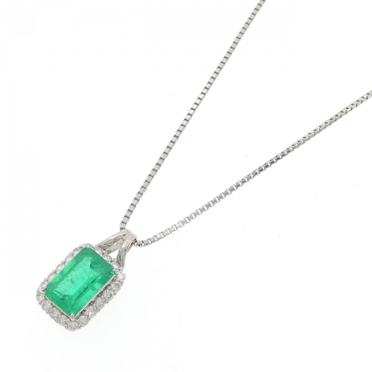 PT900/PT850 Emerald Necklace 1.96CT