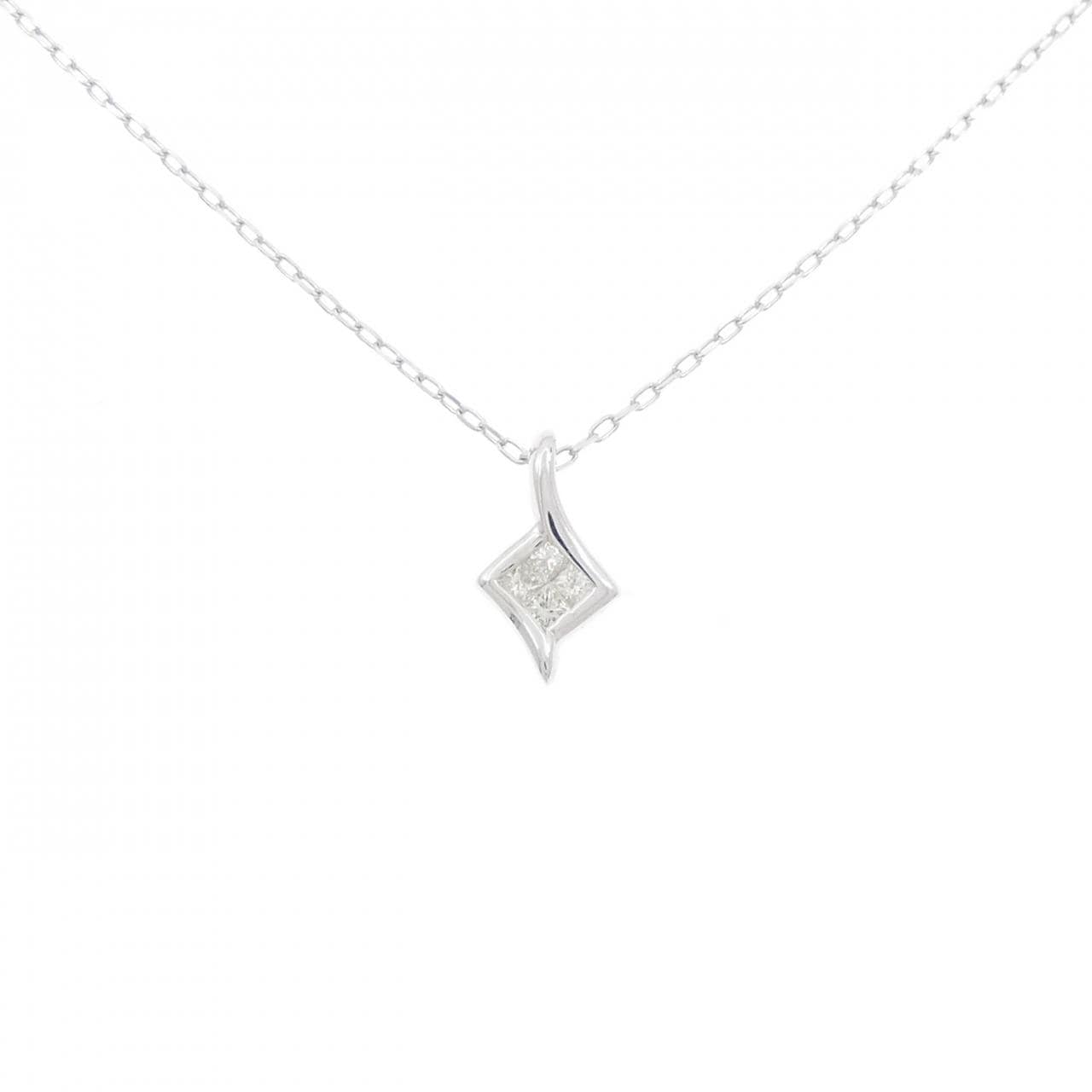 K18WG ダイヤモンド ネックレス 0.10CT