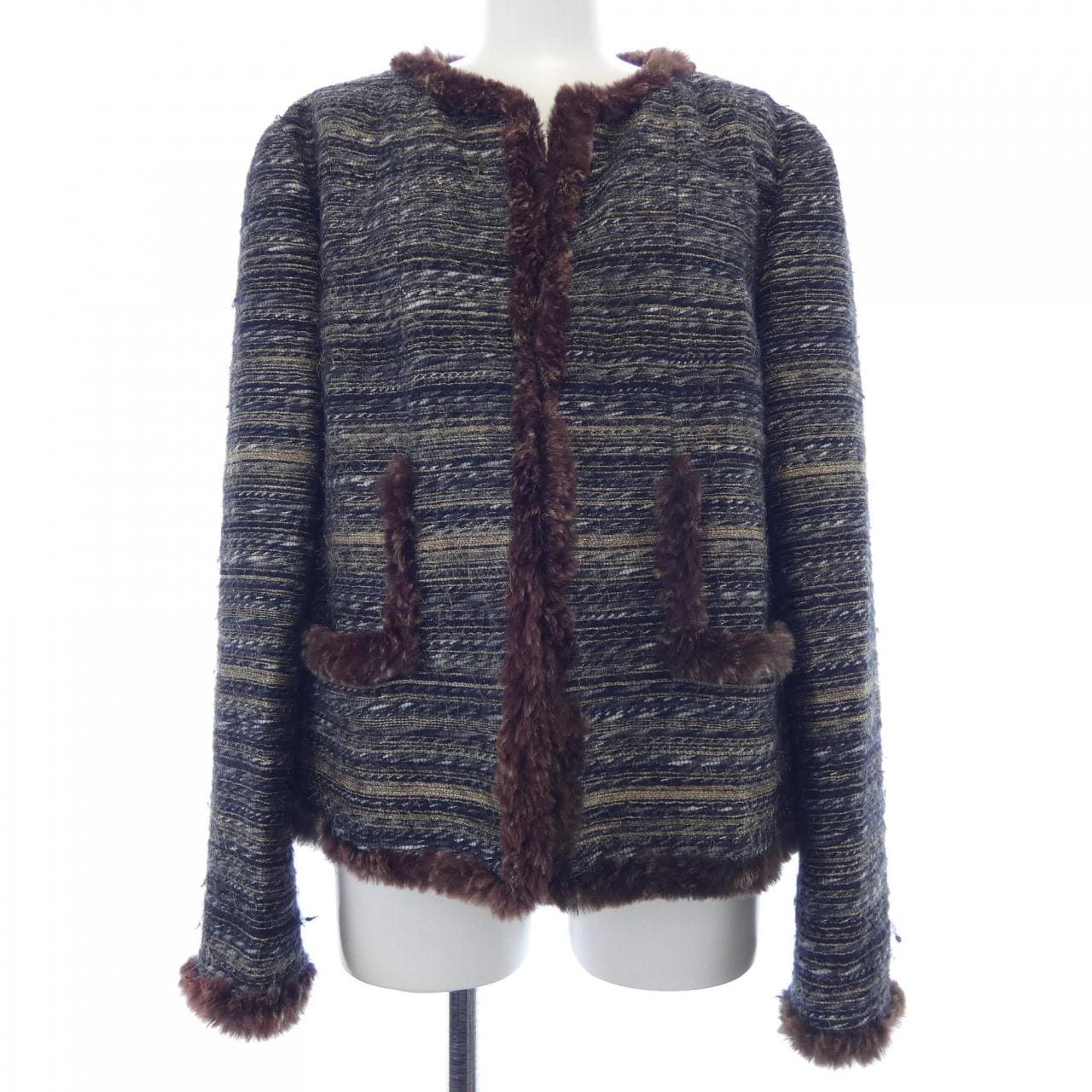 [vintage] CHANEL collarless jacket
