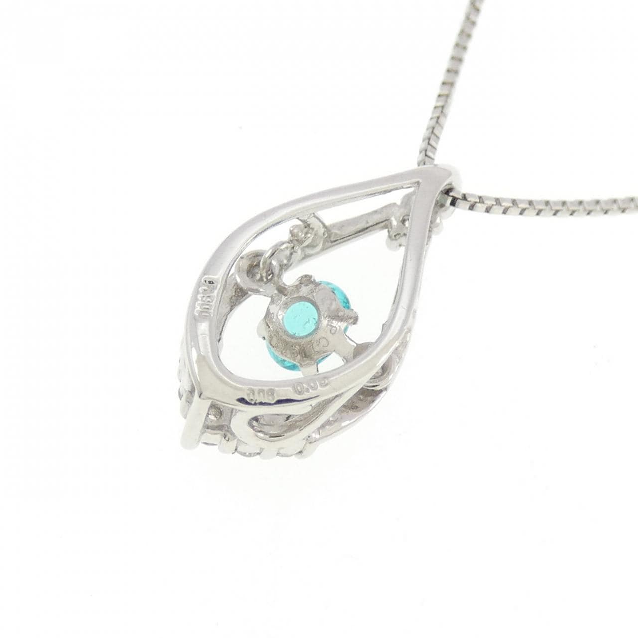 PT900/PT850 パライバトルマリン ネックレス 0.08CT