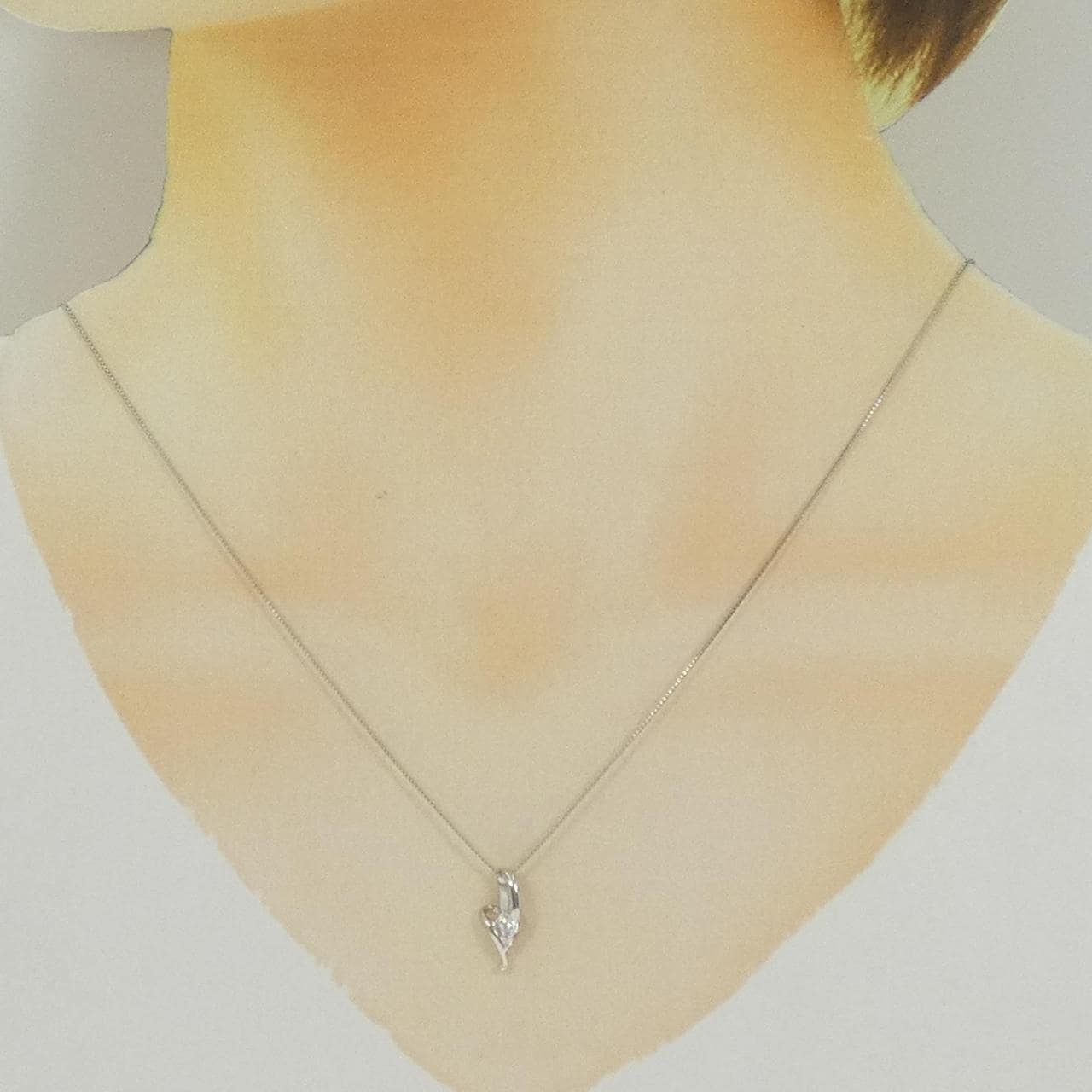 PT900/PT850 ダイヤモンド ネックレス 0.19CT