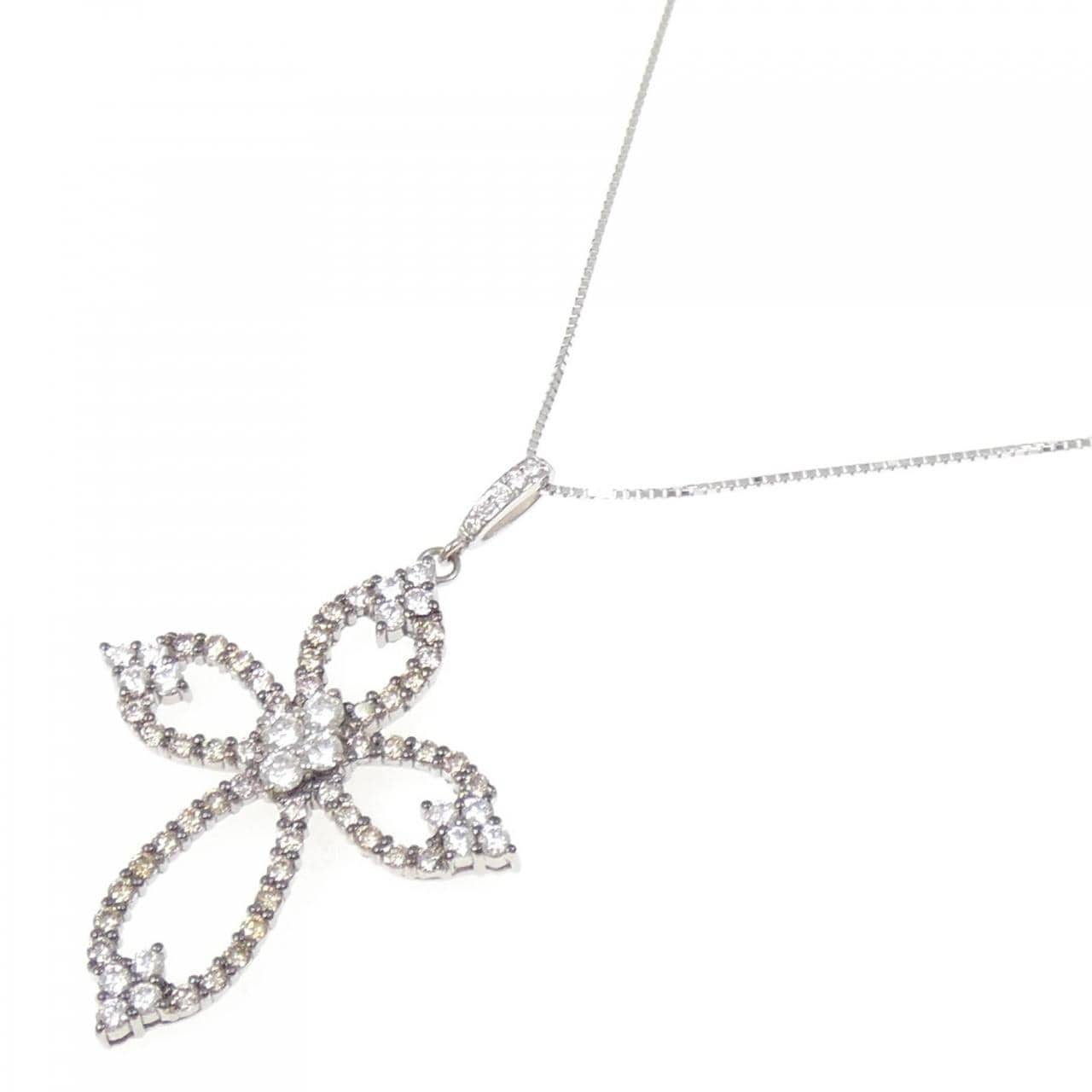 K18WG/K18BG ダイヤモンド ネックレス 1.80CT