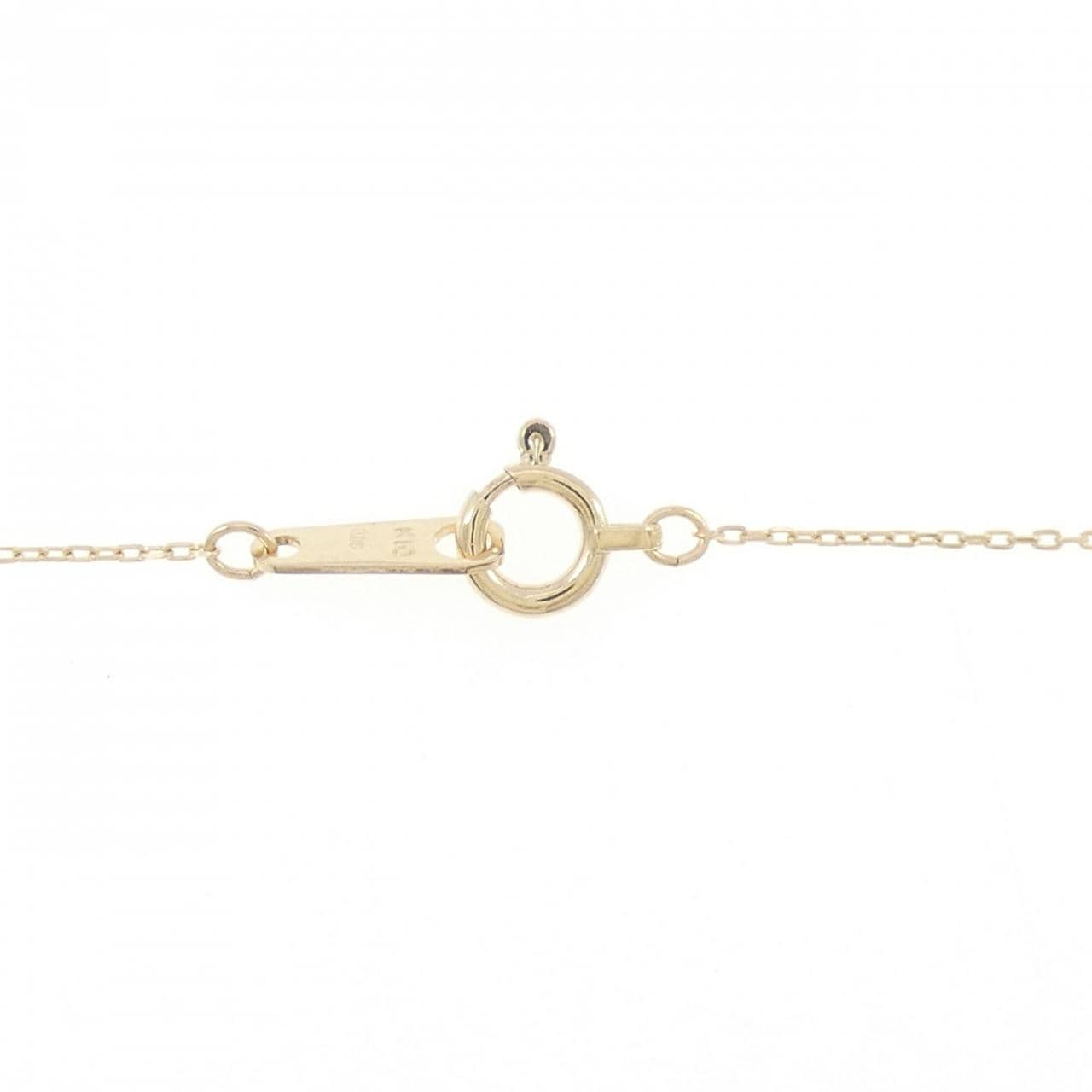 K10YG クローバー ダイヤモンド ネックレス 0.06CT