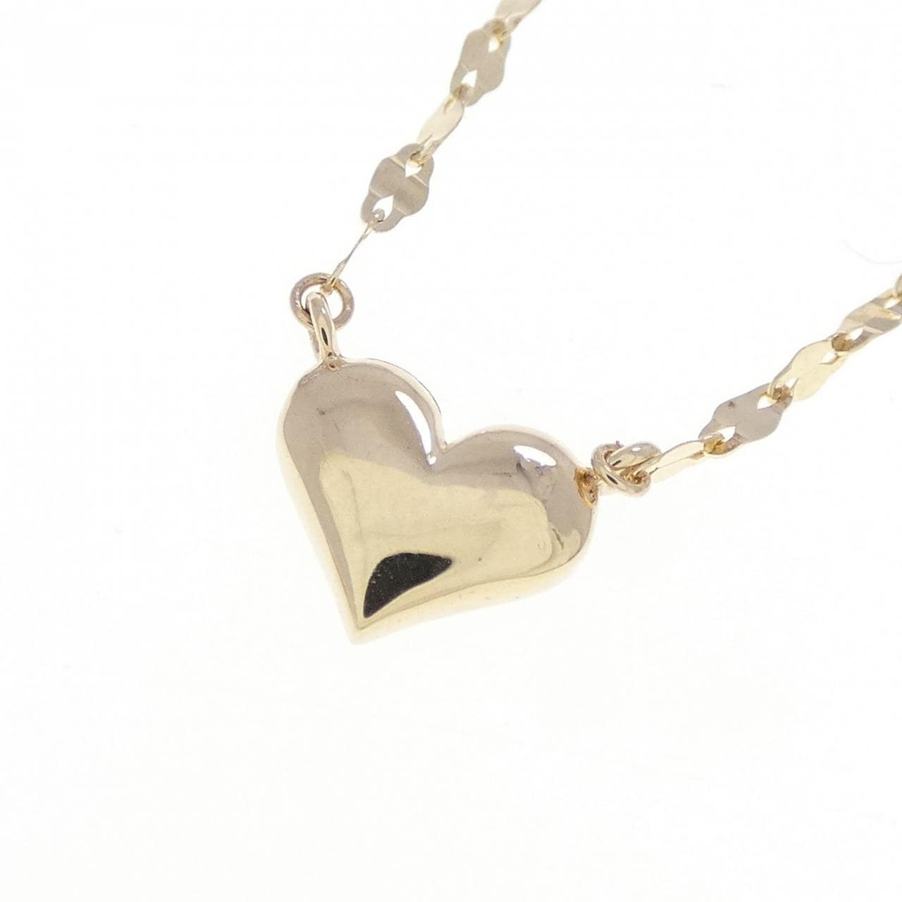 K10YG ハート ダイヤモンド ネックレス 0.04CT