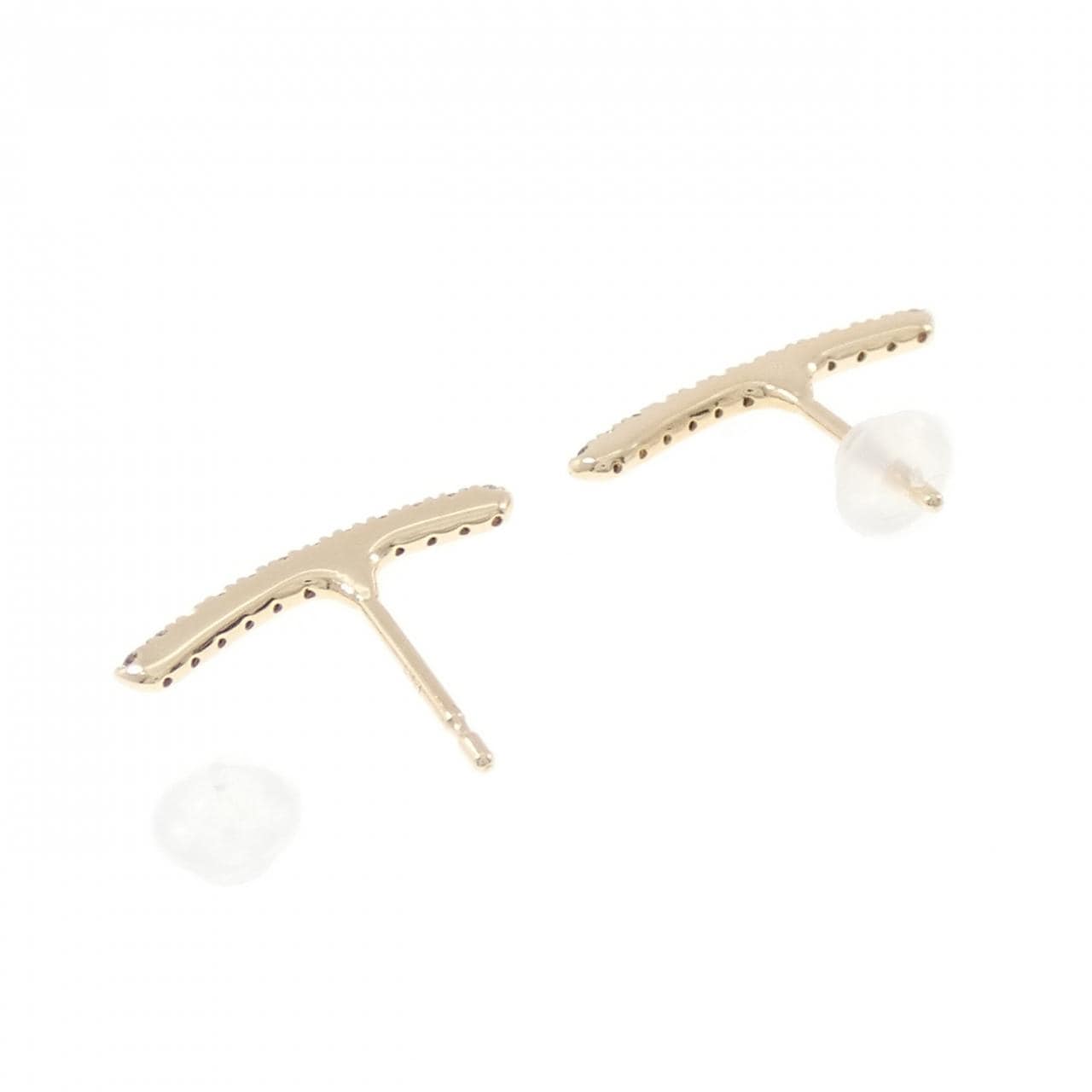 ヒロタカ ゴッサマー ショートバー ピアス 0.12CT