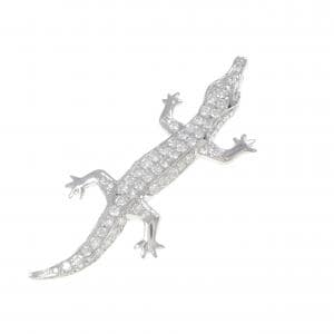 K18WG アリゲーター ダイヤモンド ペンダント 1.00CT