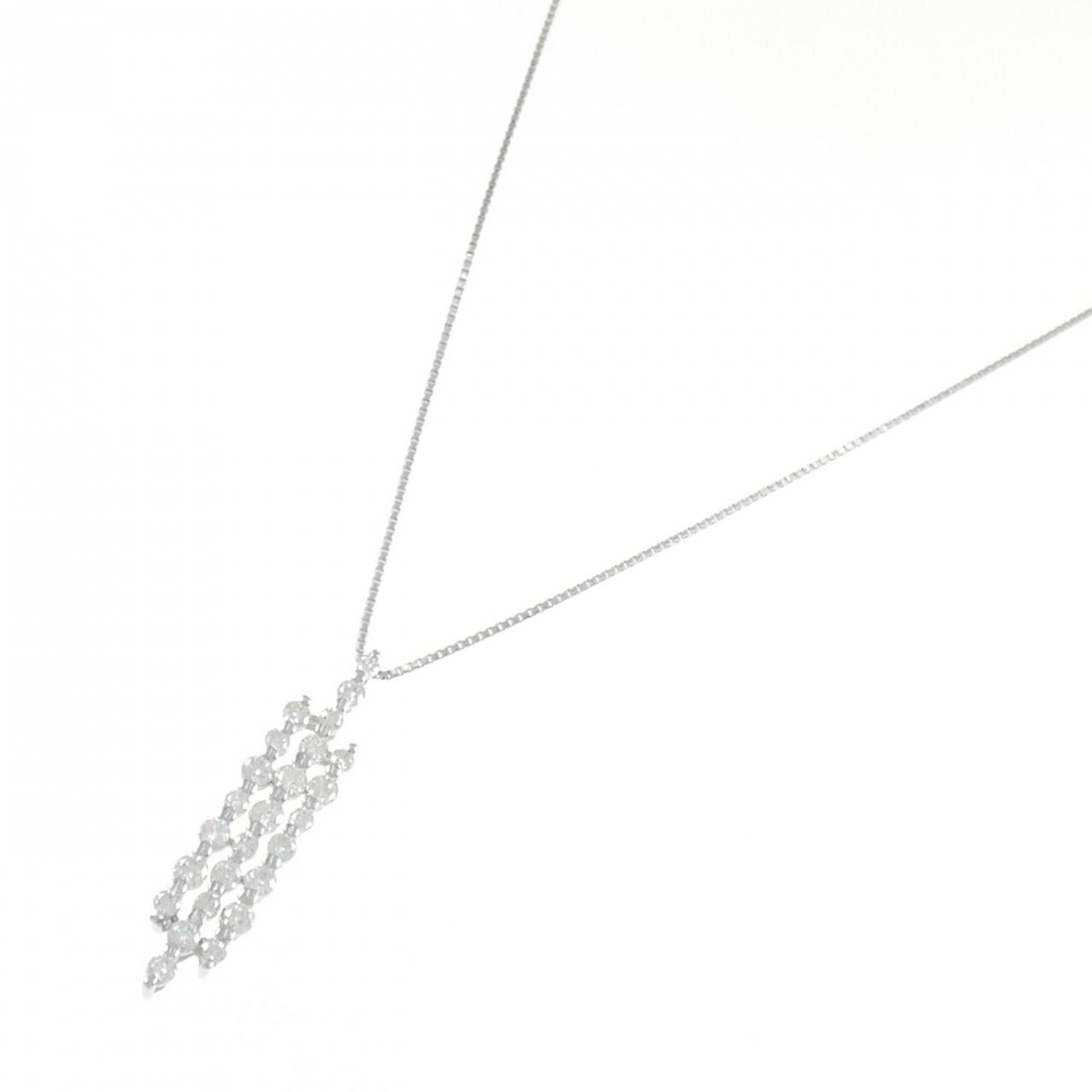 K18WG ダイヤモンド ネックレス 1.03CT