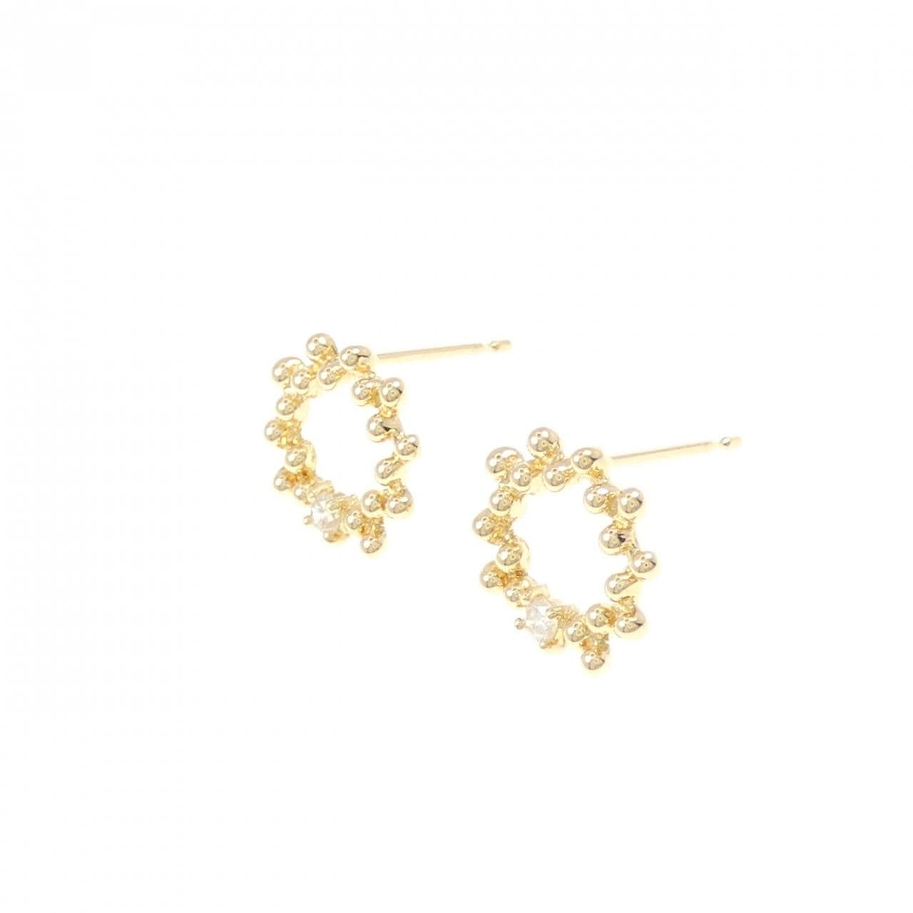 K18YG ダイヤモンド ピアス 0.07CT