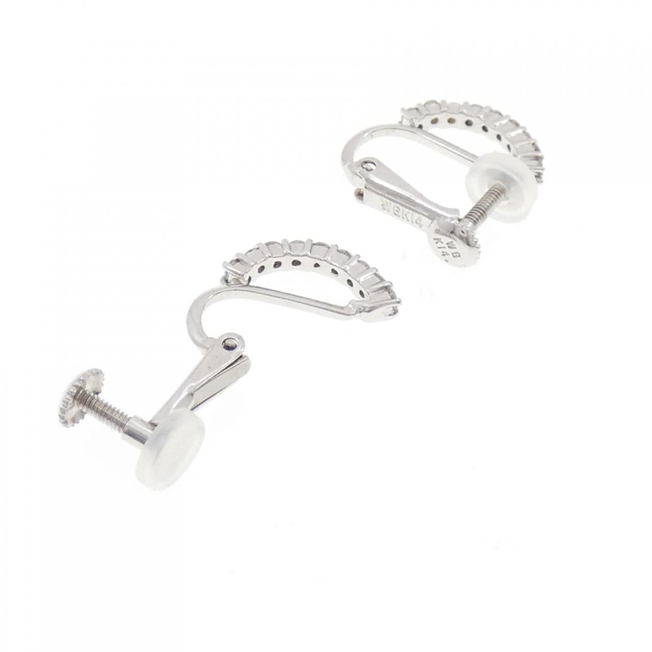 K14WG ダイヤモンド イヤリング