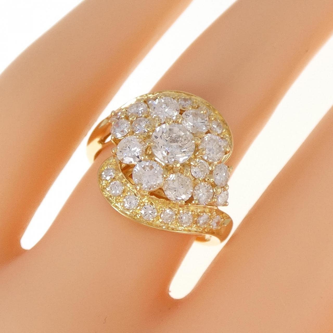 K18YG ダイヤモンド リング 2.00CT