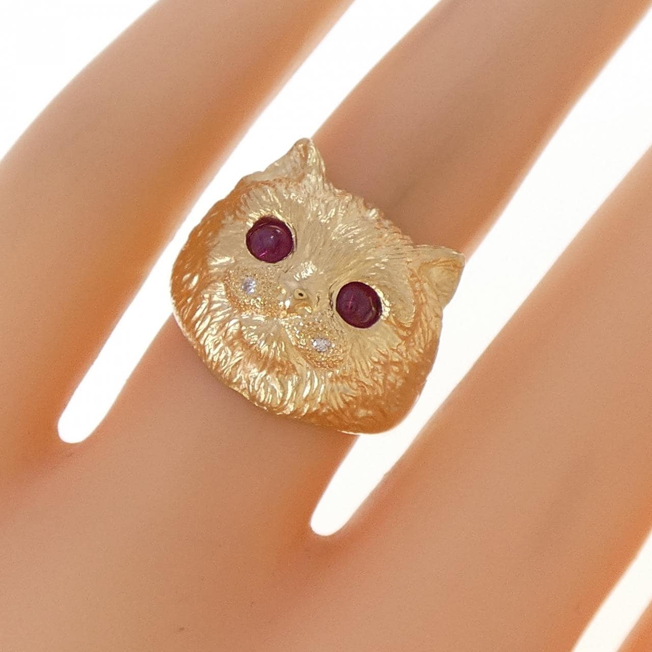 K18YG キャット ルビー リング