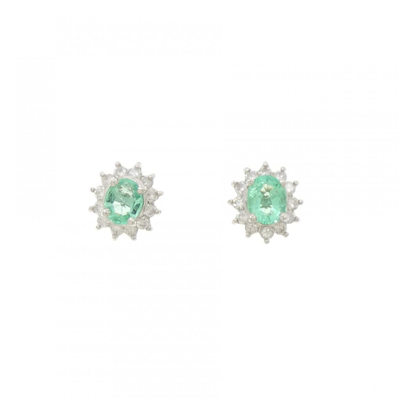 PT900 エメラルド ピアス