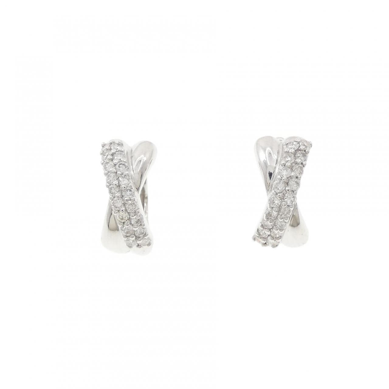 K18WG ダイヤモンド ピアス 0.30CT