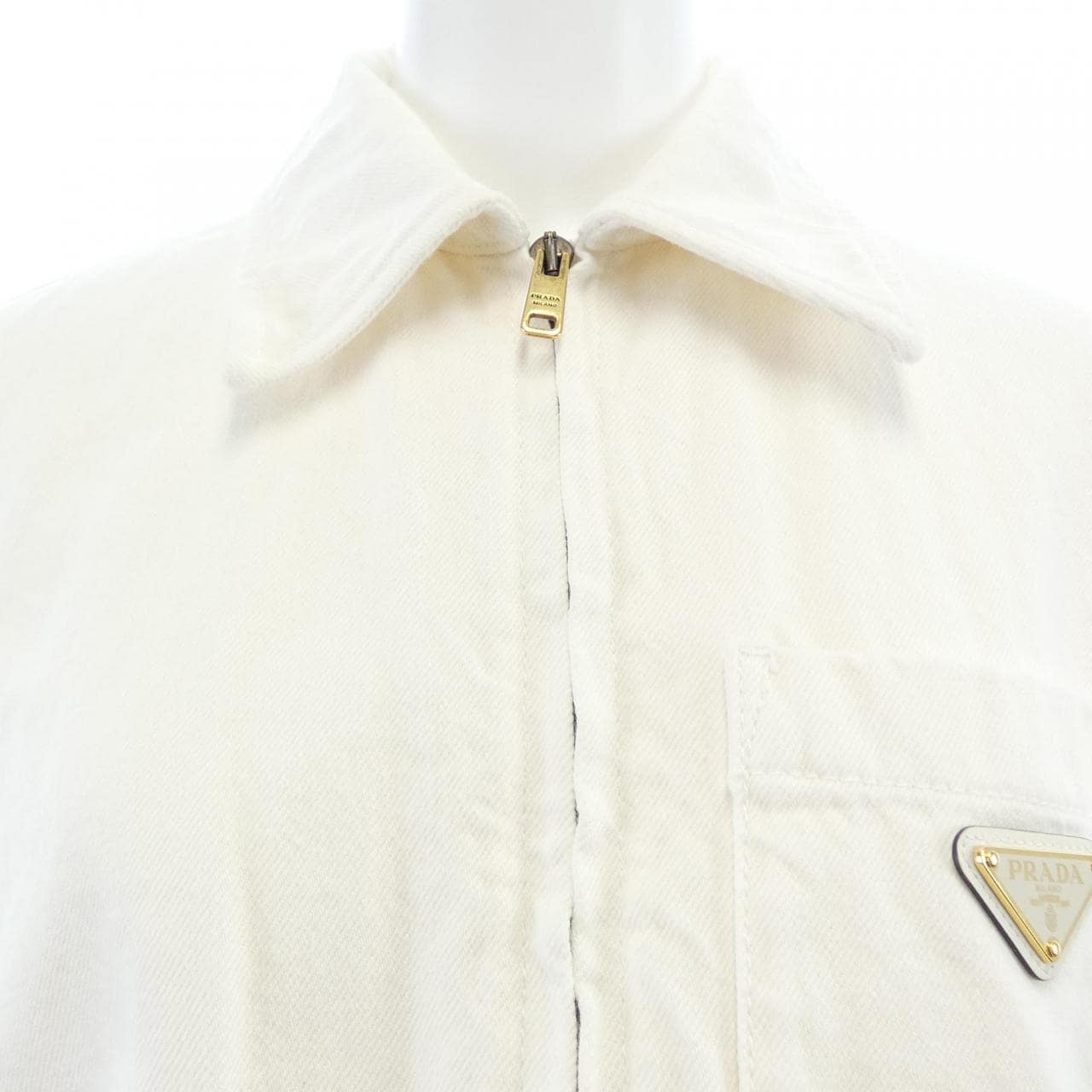 プラダ PRADA トライアングルロゴ ブルゾンジャケット GFB279 S212 14LW デニムジャケット
