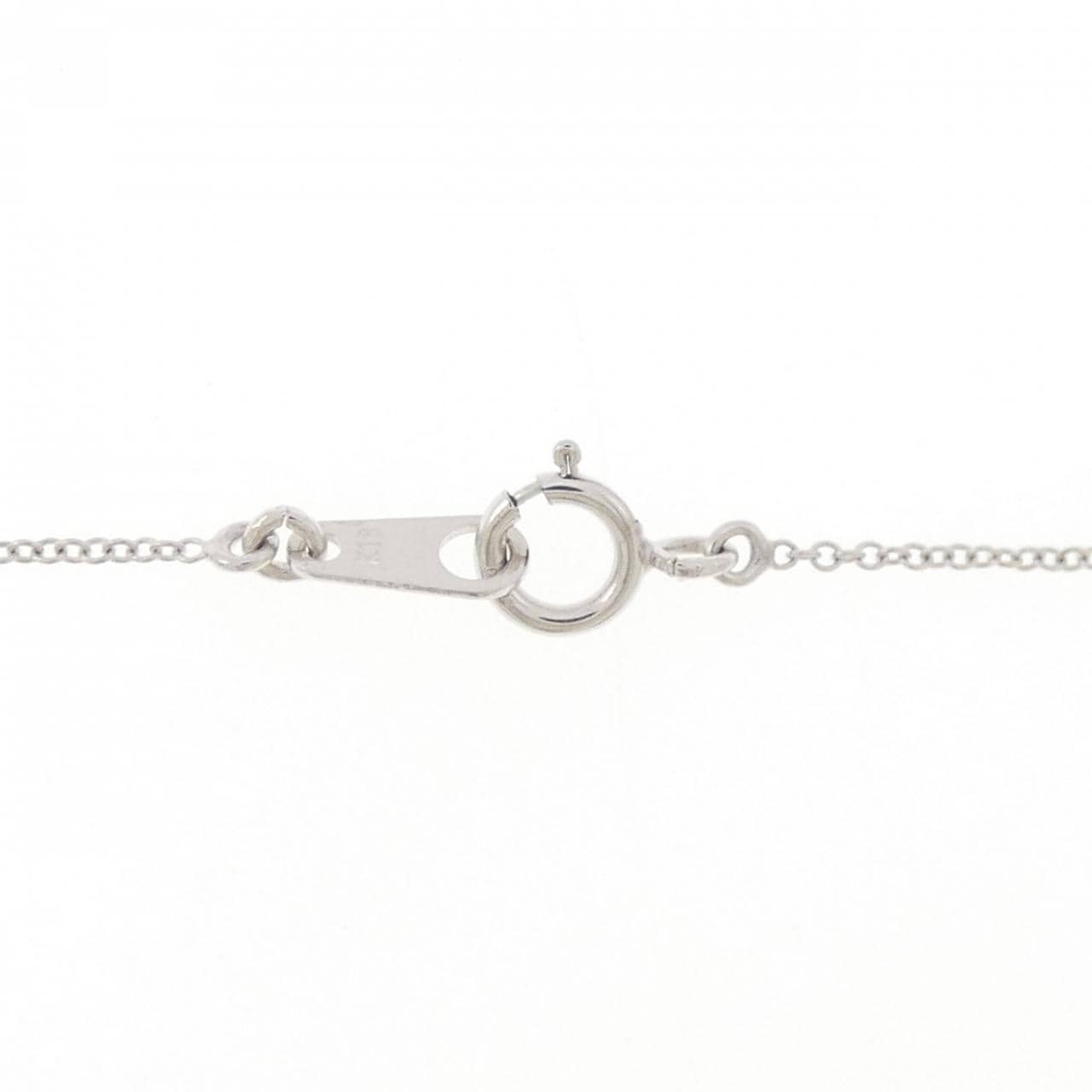 K18WG ハート ダイヤモンド ネックレス 0.25CT