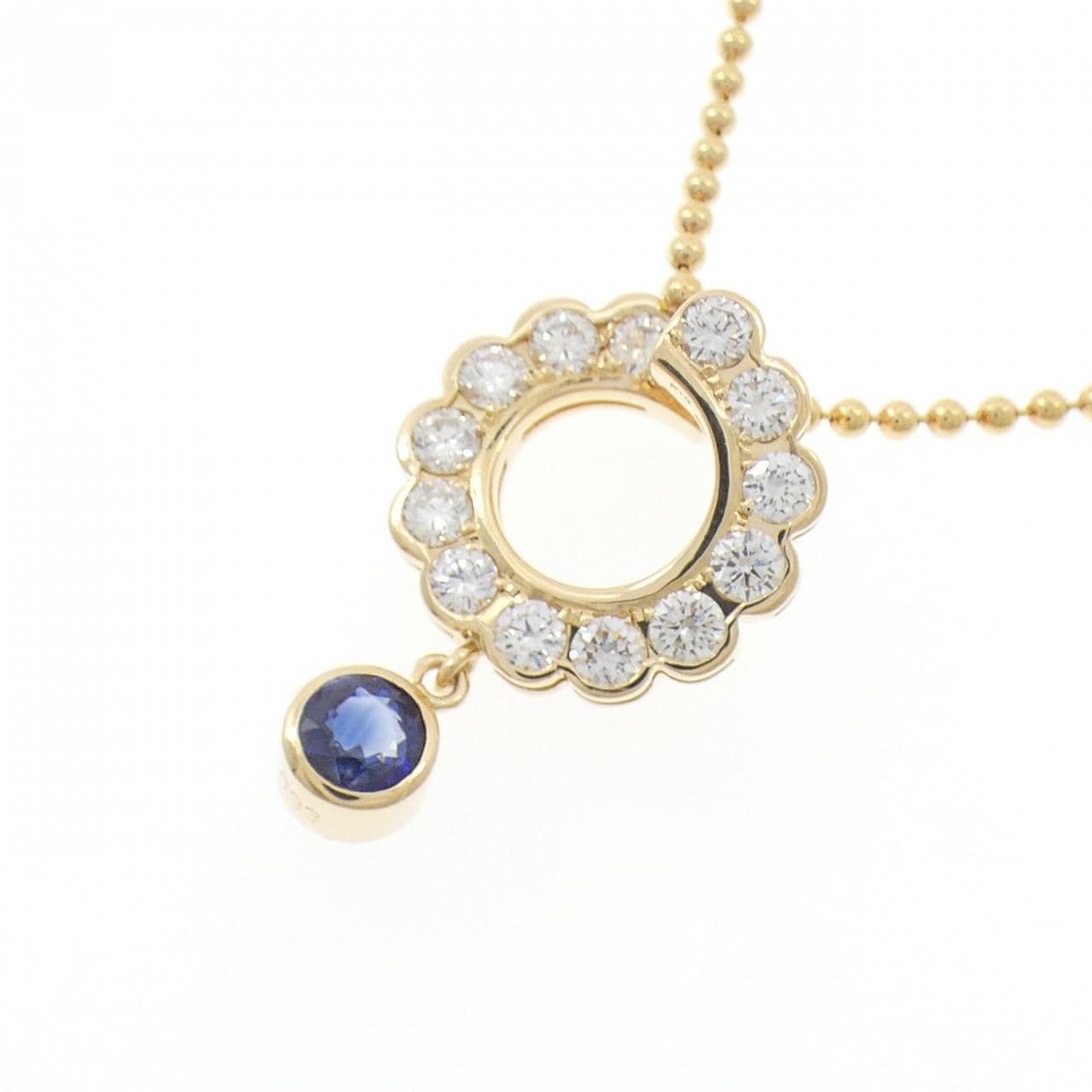 K18YG蓝宝石项链0.33CT