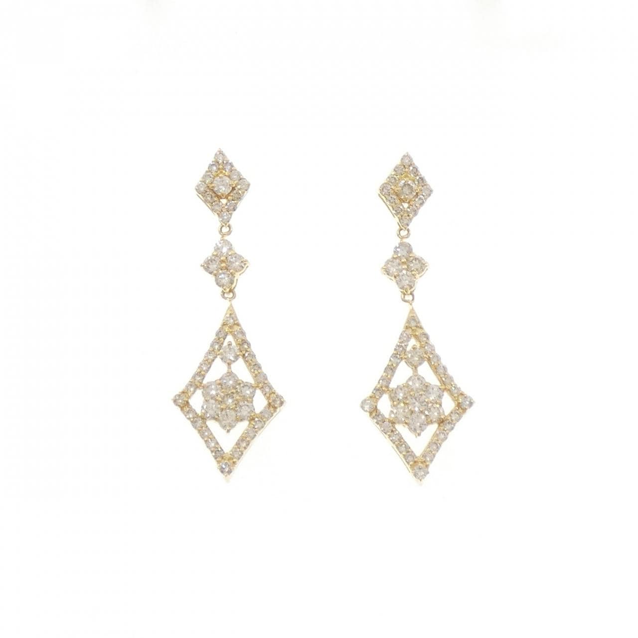K18YG ダイヤモンド ピアス 2.00CT