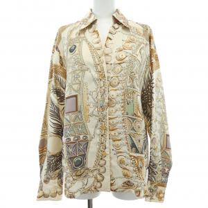 【ヴィンテージ】エルメス HERMES TERRES PRECIEUSES ツイルレーヌ. シャツ