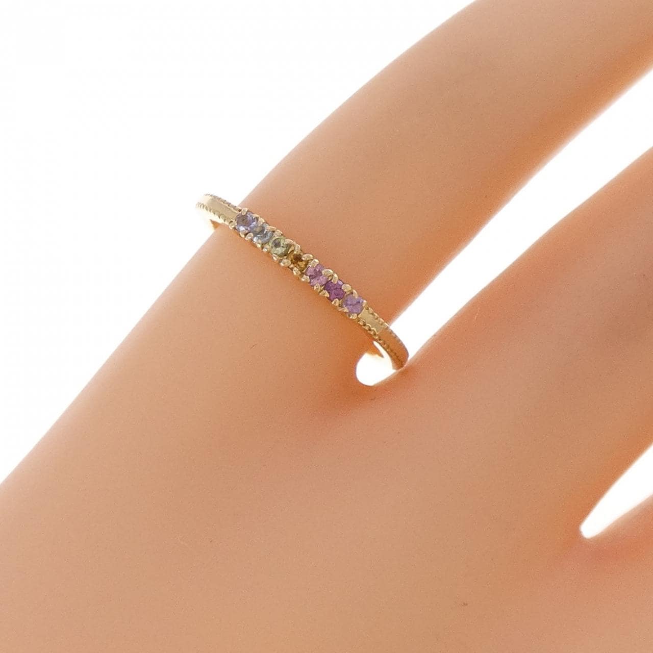 K18YG カラーストーン リング