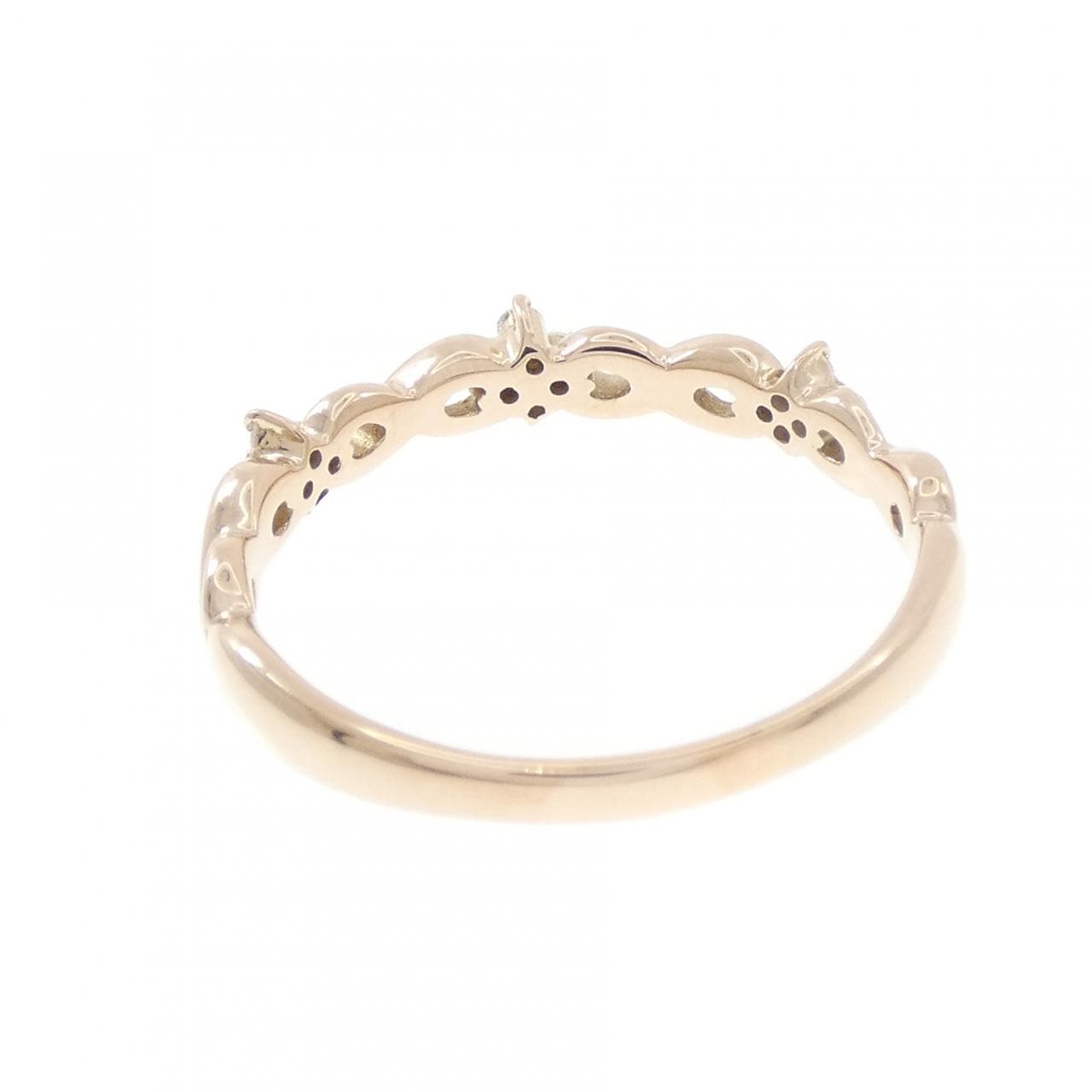 K18PG フラワー ダイヤモンド リング 0.10CT