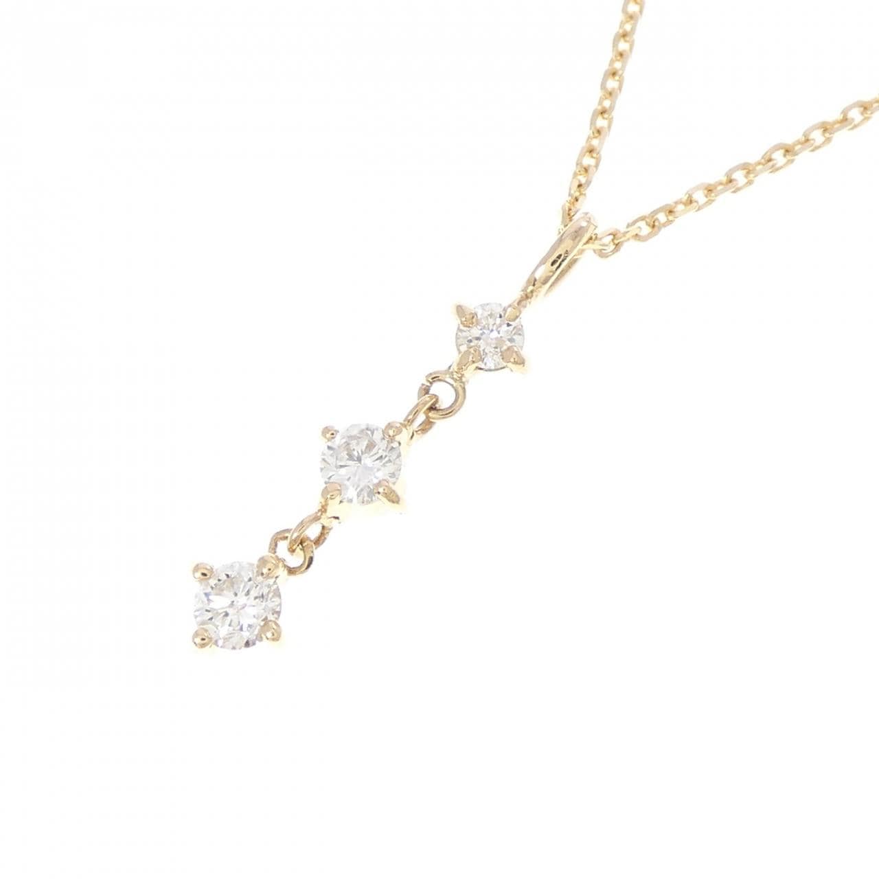 K18YG ダイヤモンド ネックレス 0.14CT