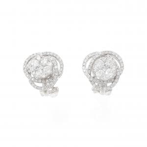 K14WG ダイヤモンド イヤリング 1.50CT
