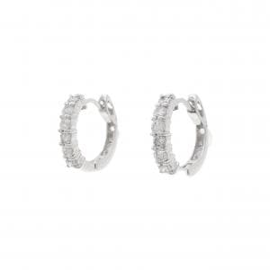 K18WG ダイヤモンド ピアス 0.50CT