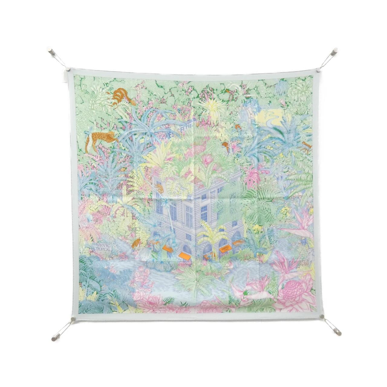 HERMES FAUBOURG TROPICAL Carre 003602S Scarf