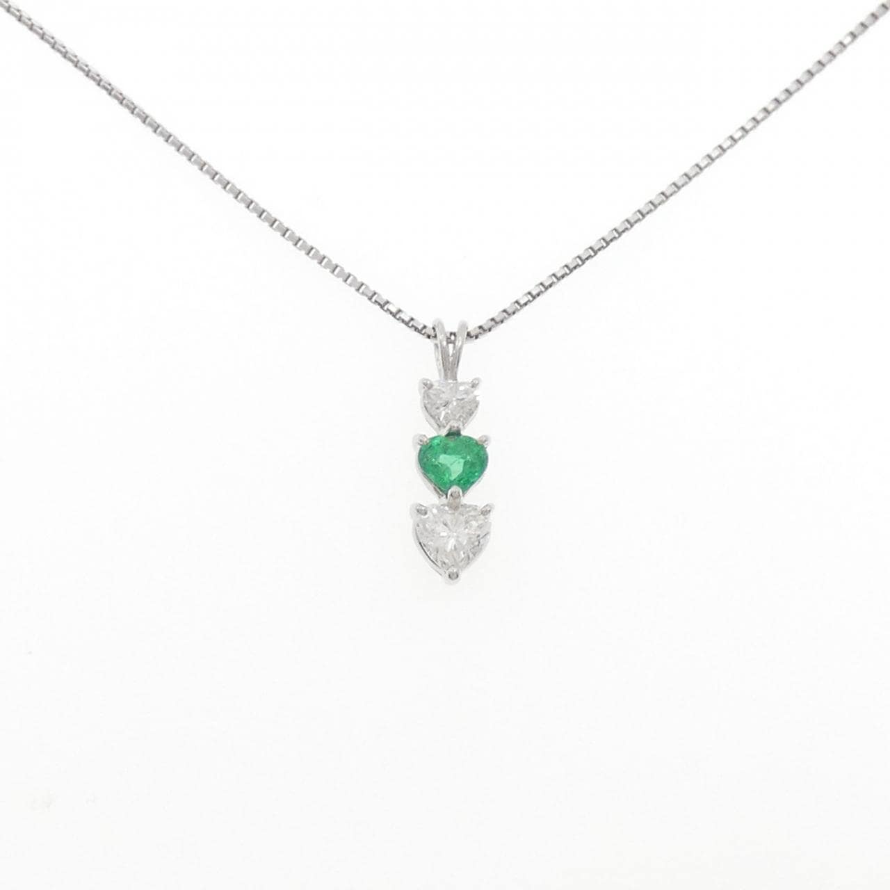 PT900/PT850 エメラルド ネックレス 0.53CT