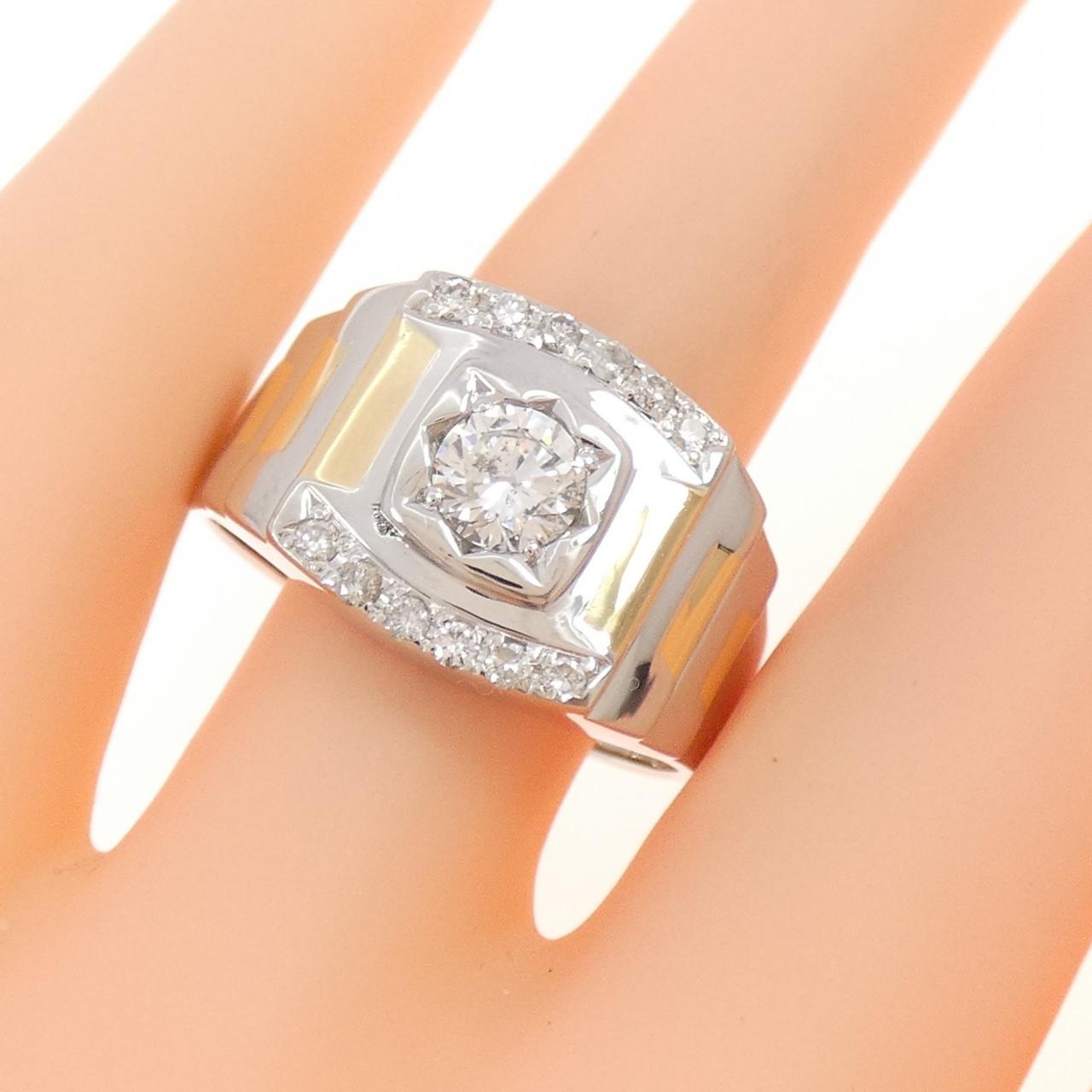 PT900/K18YG ダイヤモンド リング 0.55CT