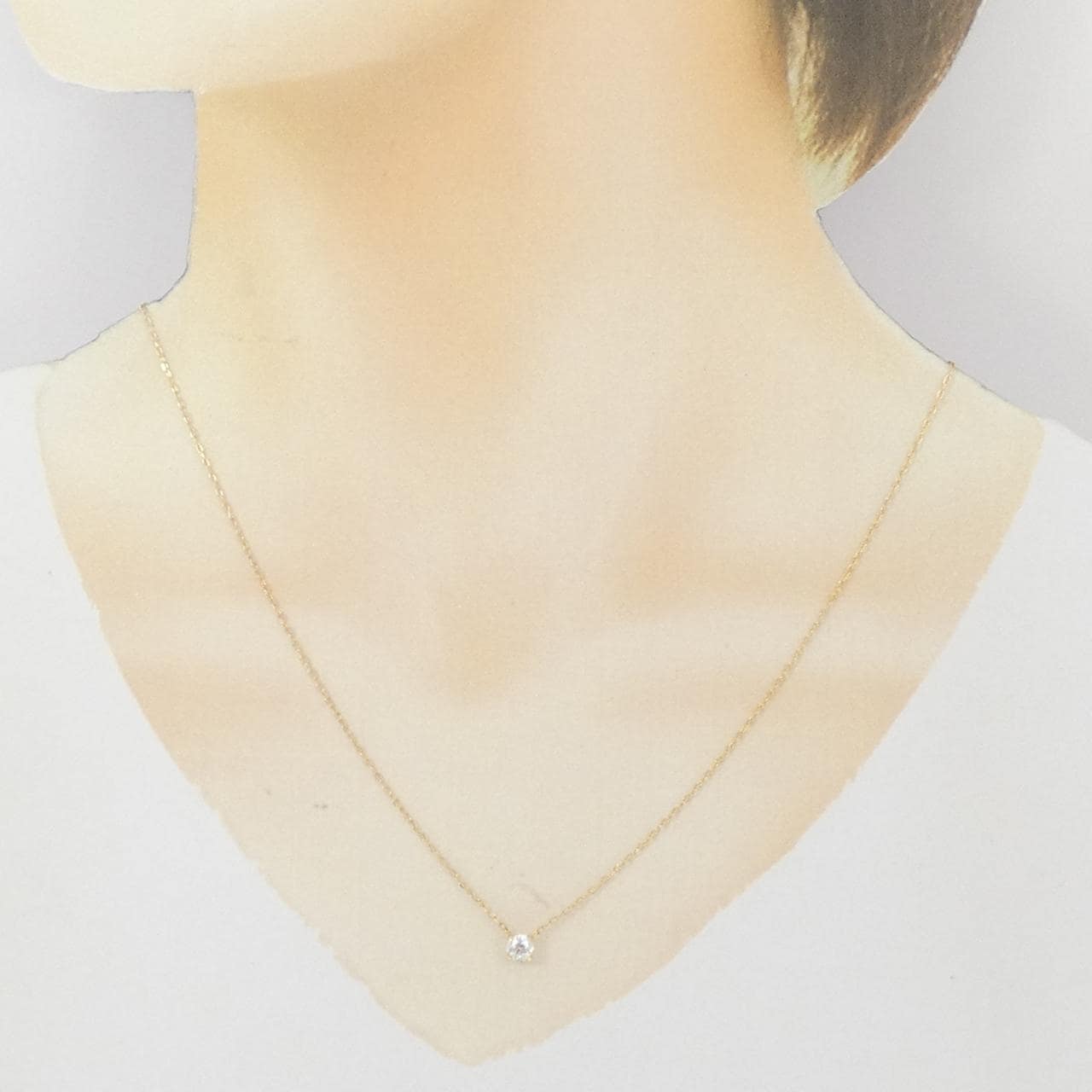 K18YG ダイヤモンド ネックレス 0.315CT H SI2 3EXT