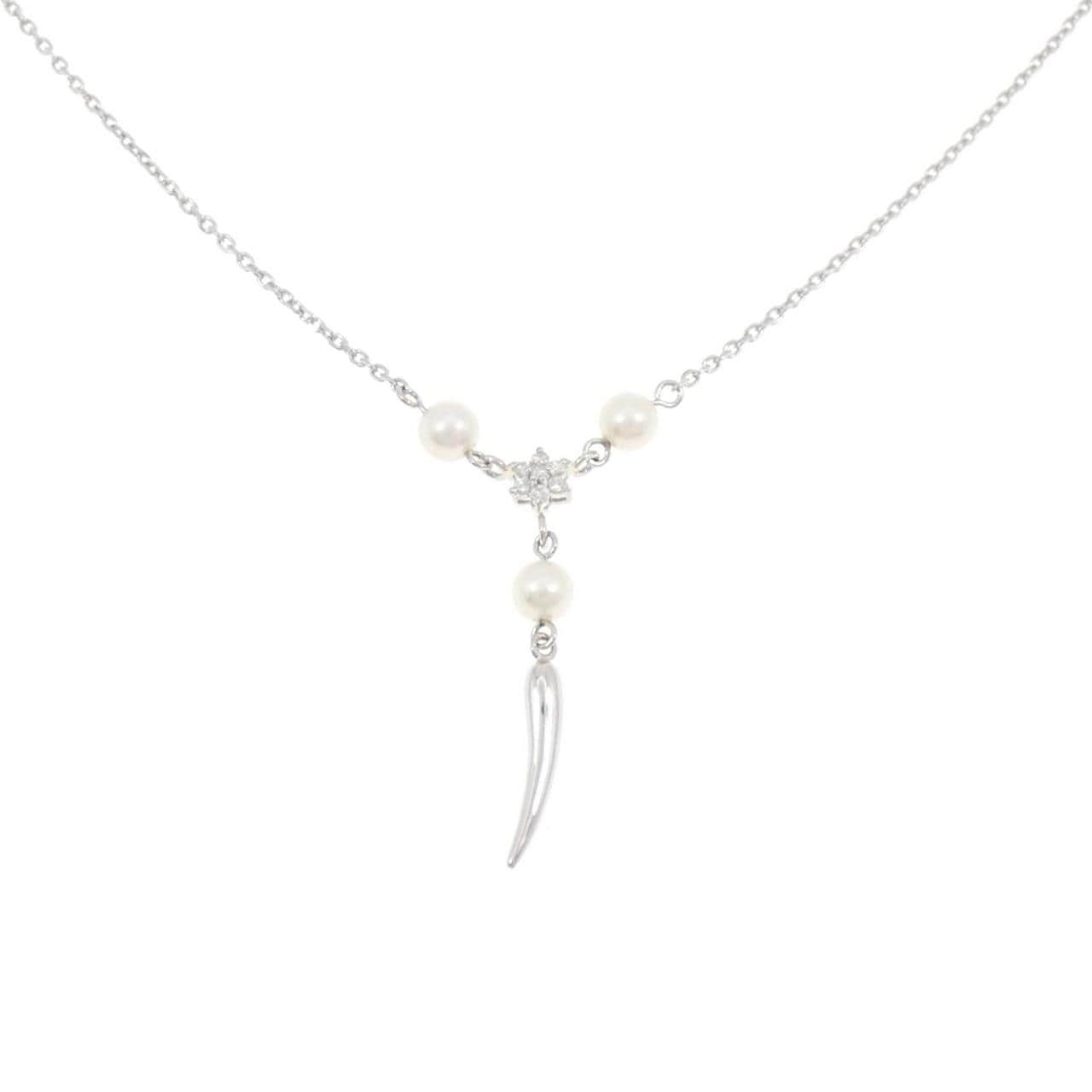 PT850 フラワー アコヤパール ネックレス