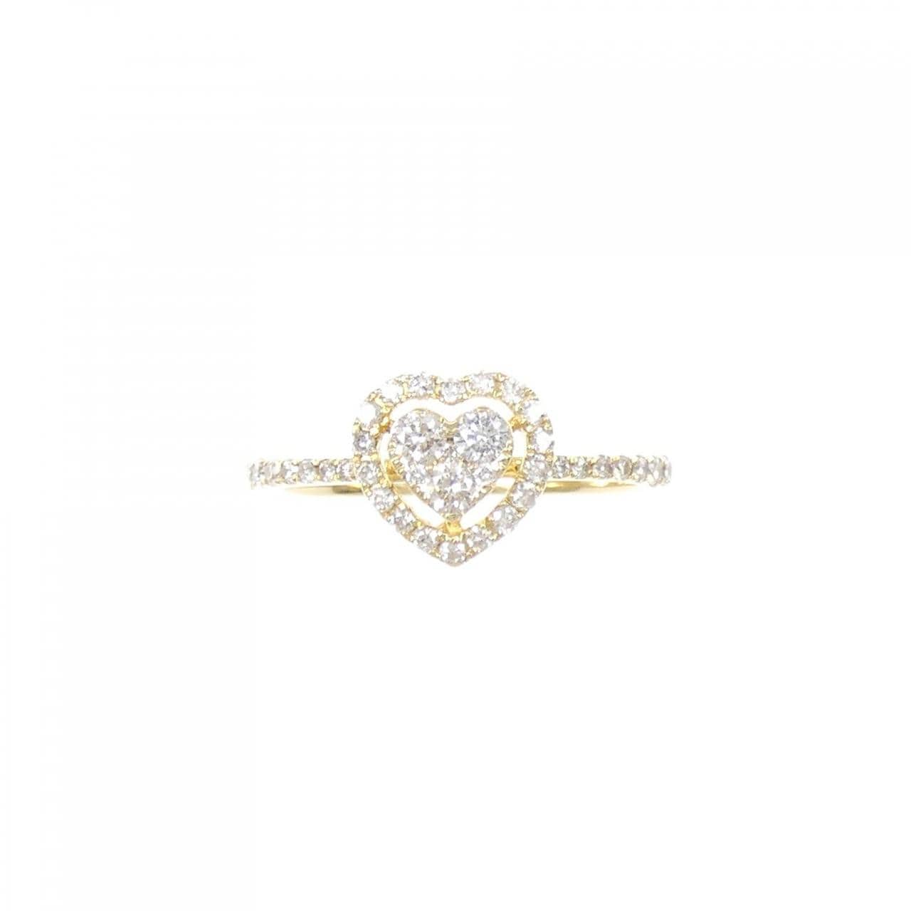 K18YG ハート ダイヤモンド リング 0.40CT