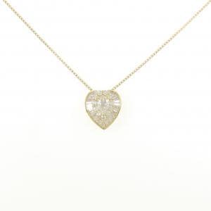 K18YG ハート ダイヤモンド ネックレス 0.385CT
