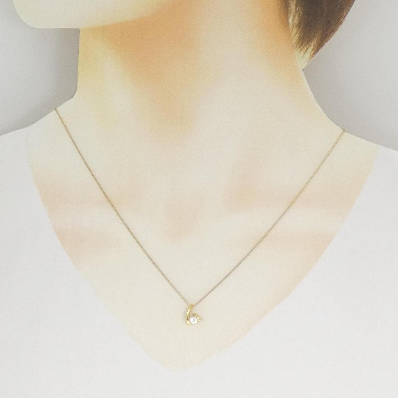K18YG ダイヤモンド ネックレス 0.12CT