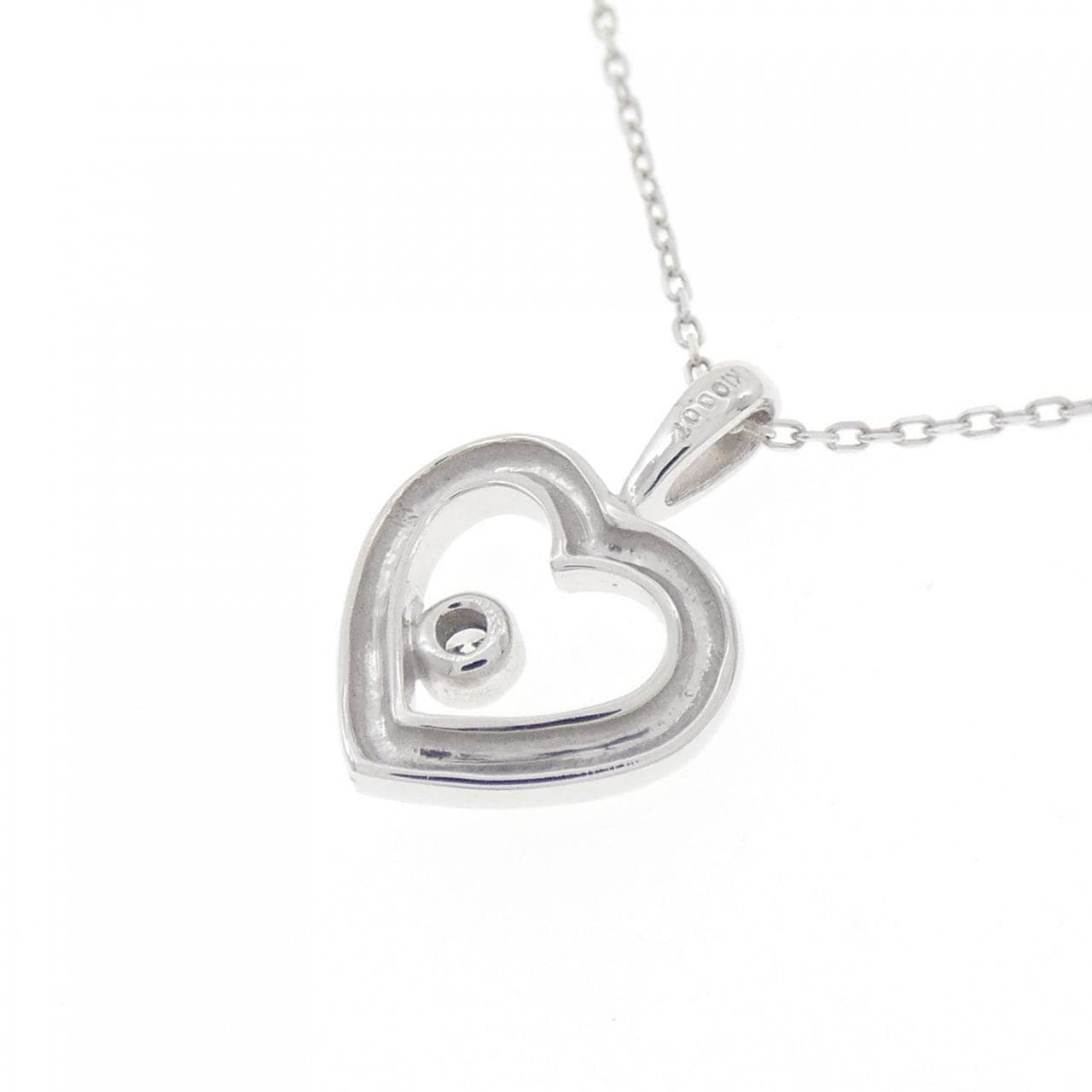 K10WG心形鑽石項鍊 0.07克拉