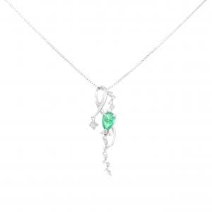 K18WG エメラルド ネックレス 0.400CT