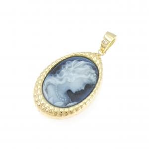 K18YG メノウカメオ ペンダント