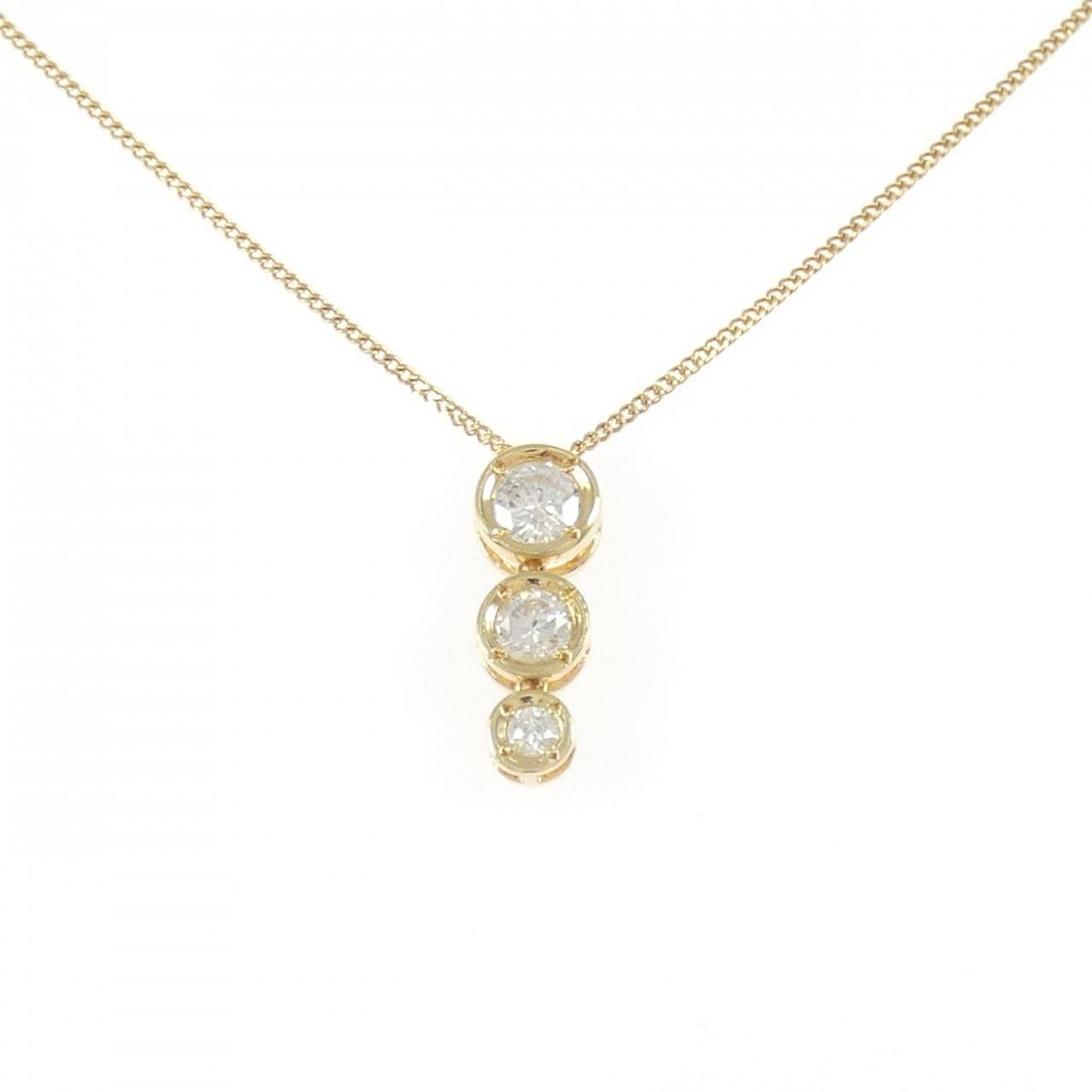K18YG ダイヤモンド ネックレス 0.61CT