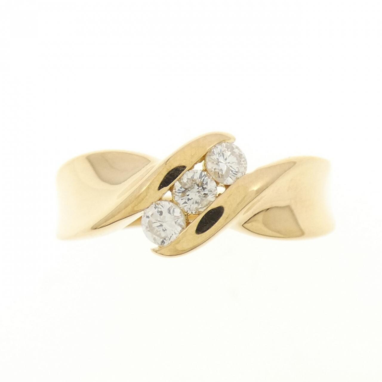K18YG ダイヤモンド リング 0.19CT